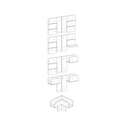 Spojka na hranol 100 x 100 mm, pozinkovaná oceľ Spojka na hranol 100 x 100 mm, pozinkovaná oceľ